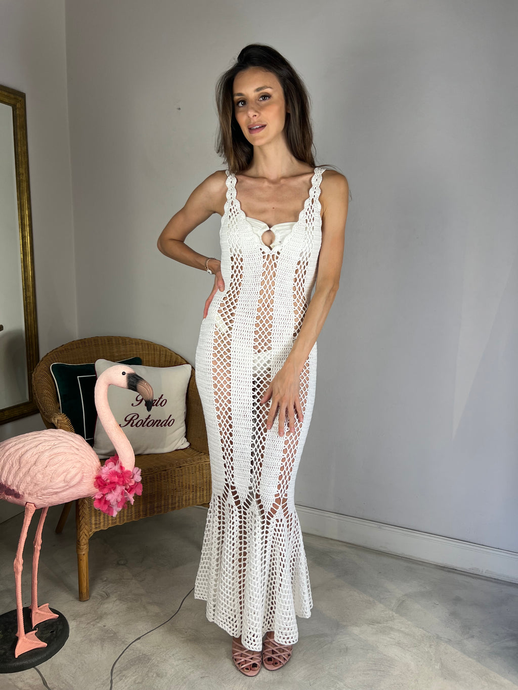 Abito crochet lungo