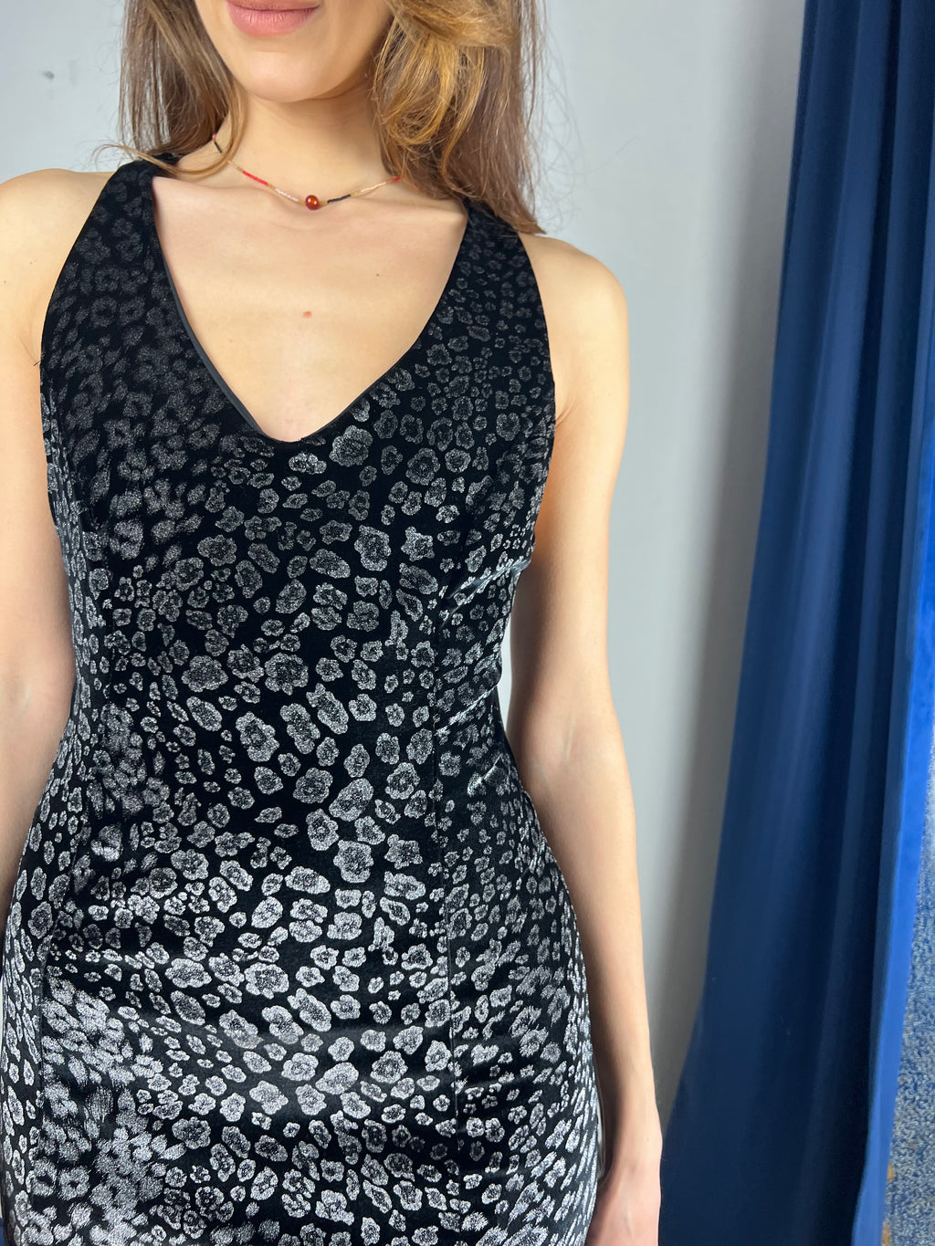 Abito velluto con frange