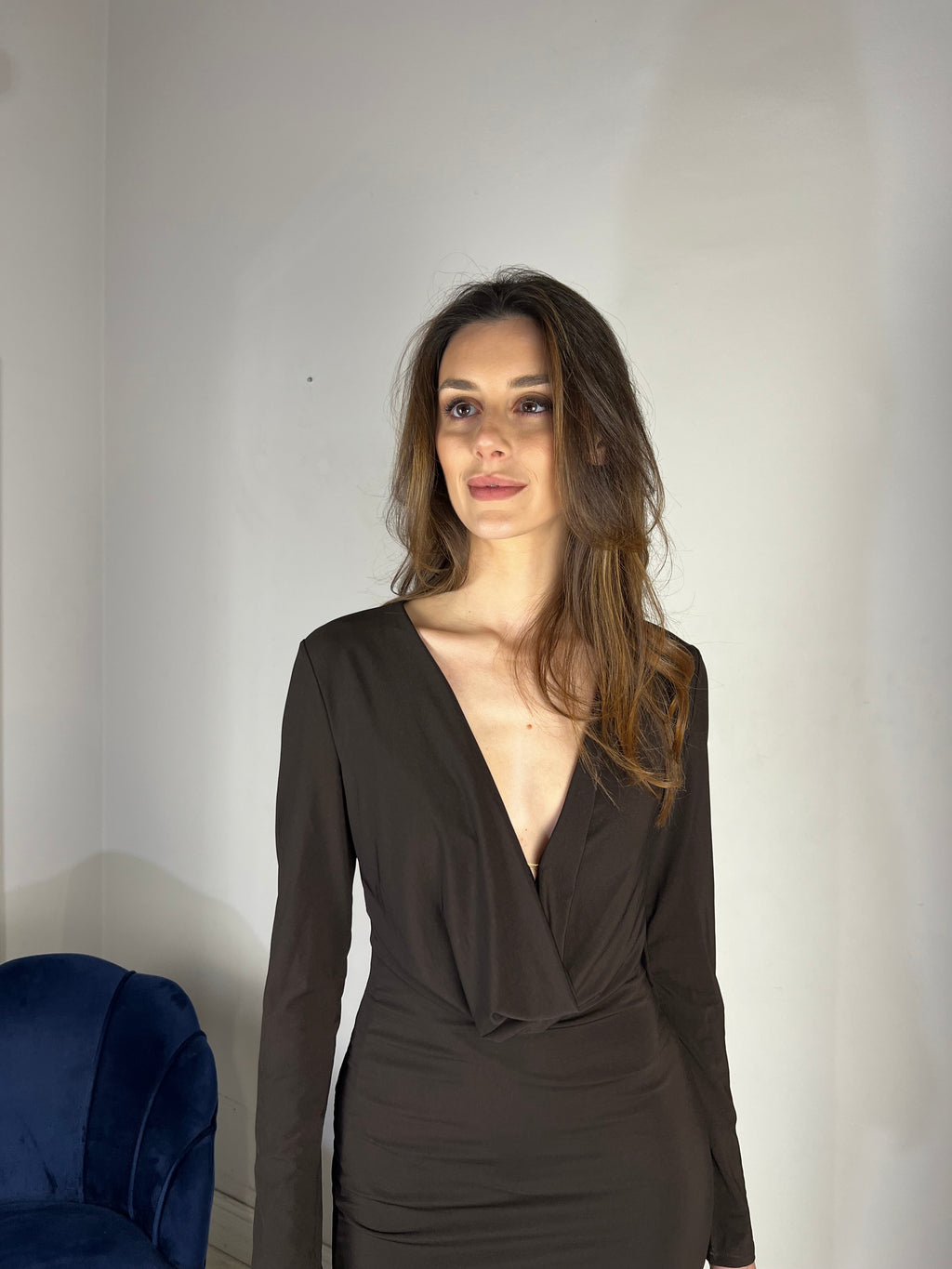 Abito midi cioccolato