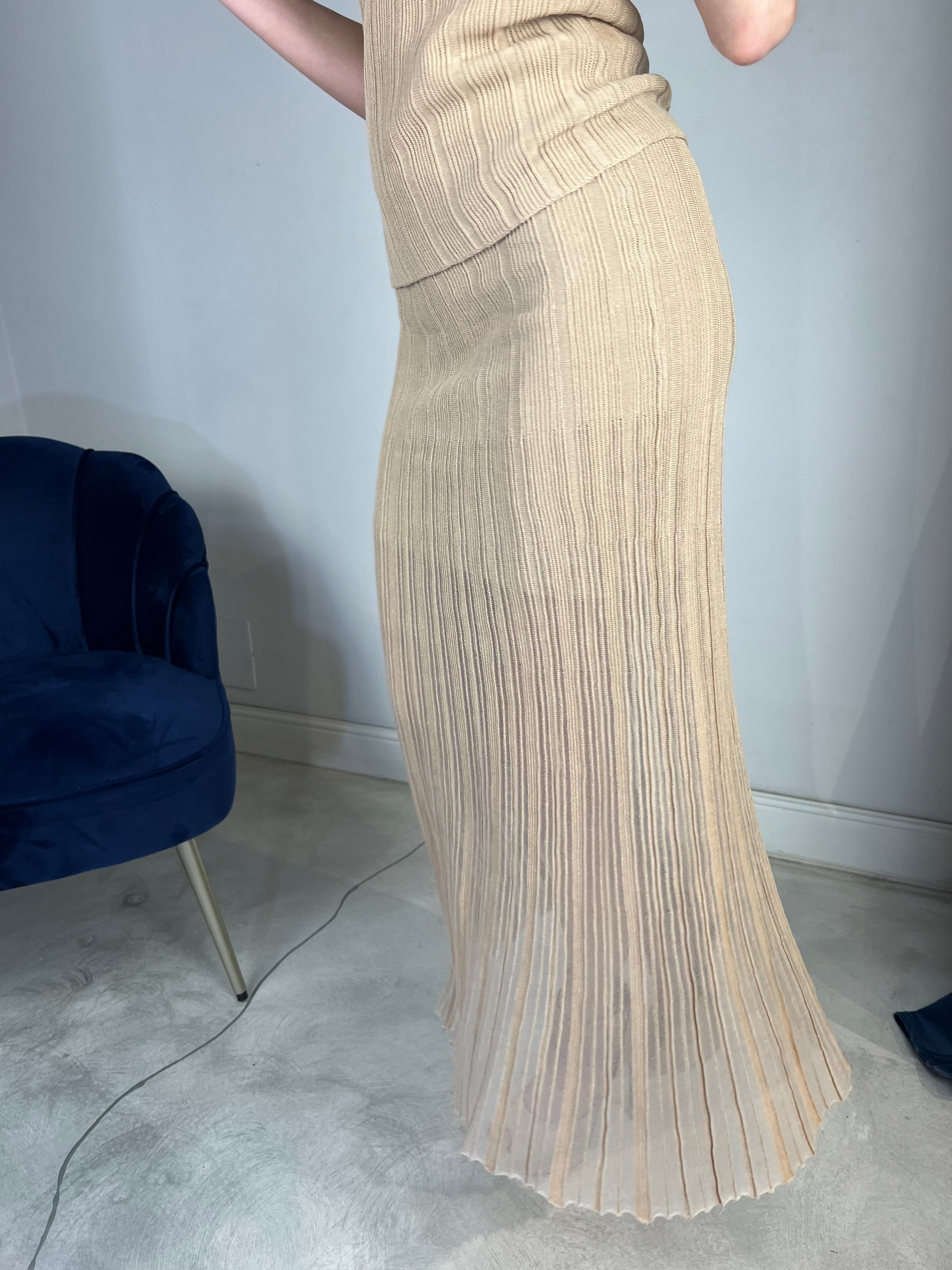 Gonna plissè in maglia