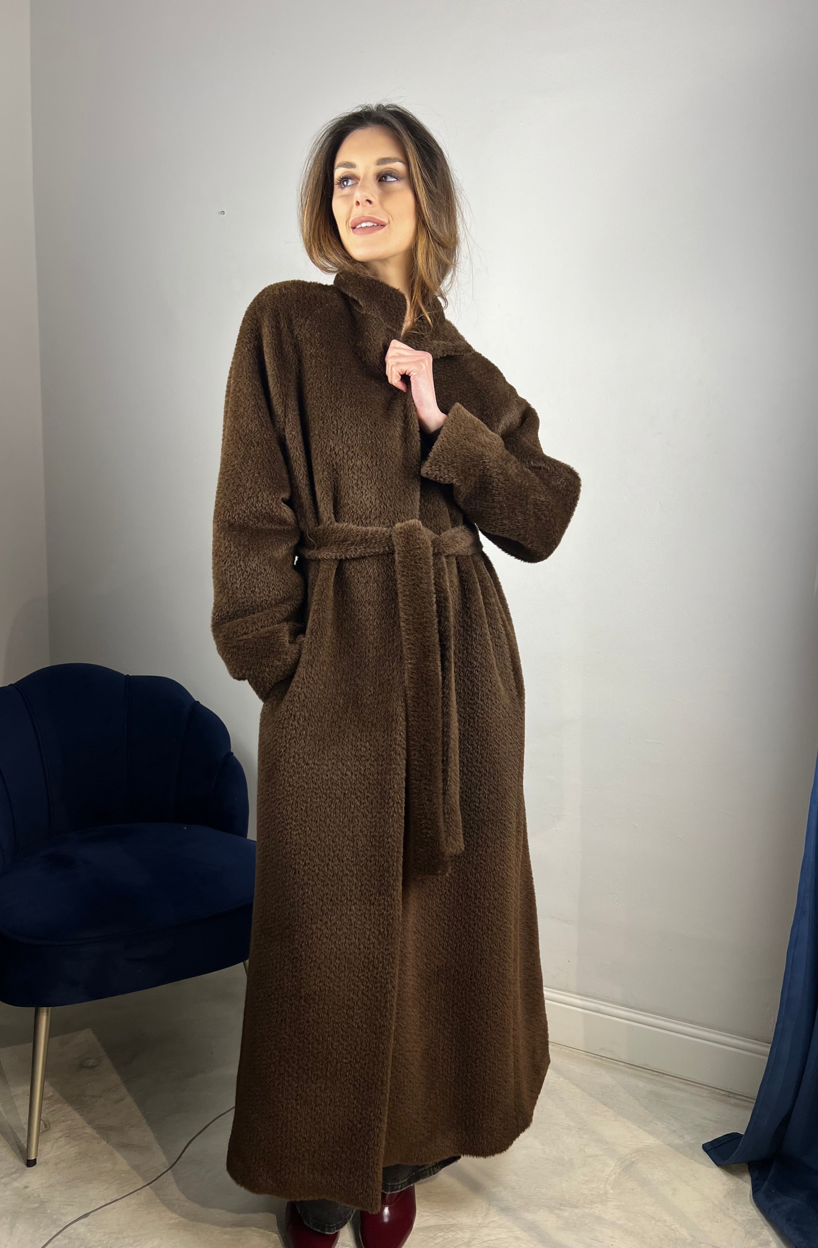 Cappotto lana e alpaca lunghissimo