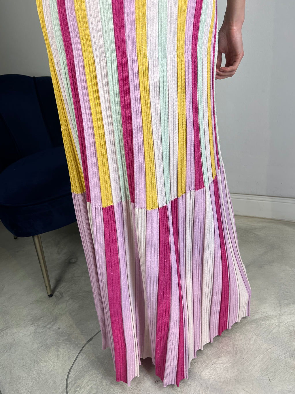 Abito lungo multicolor