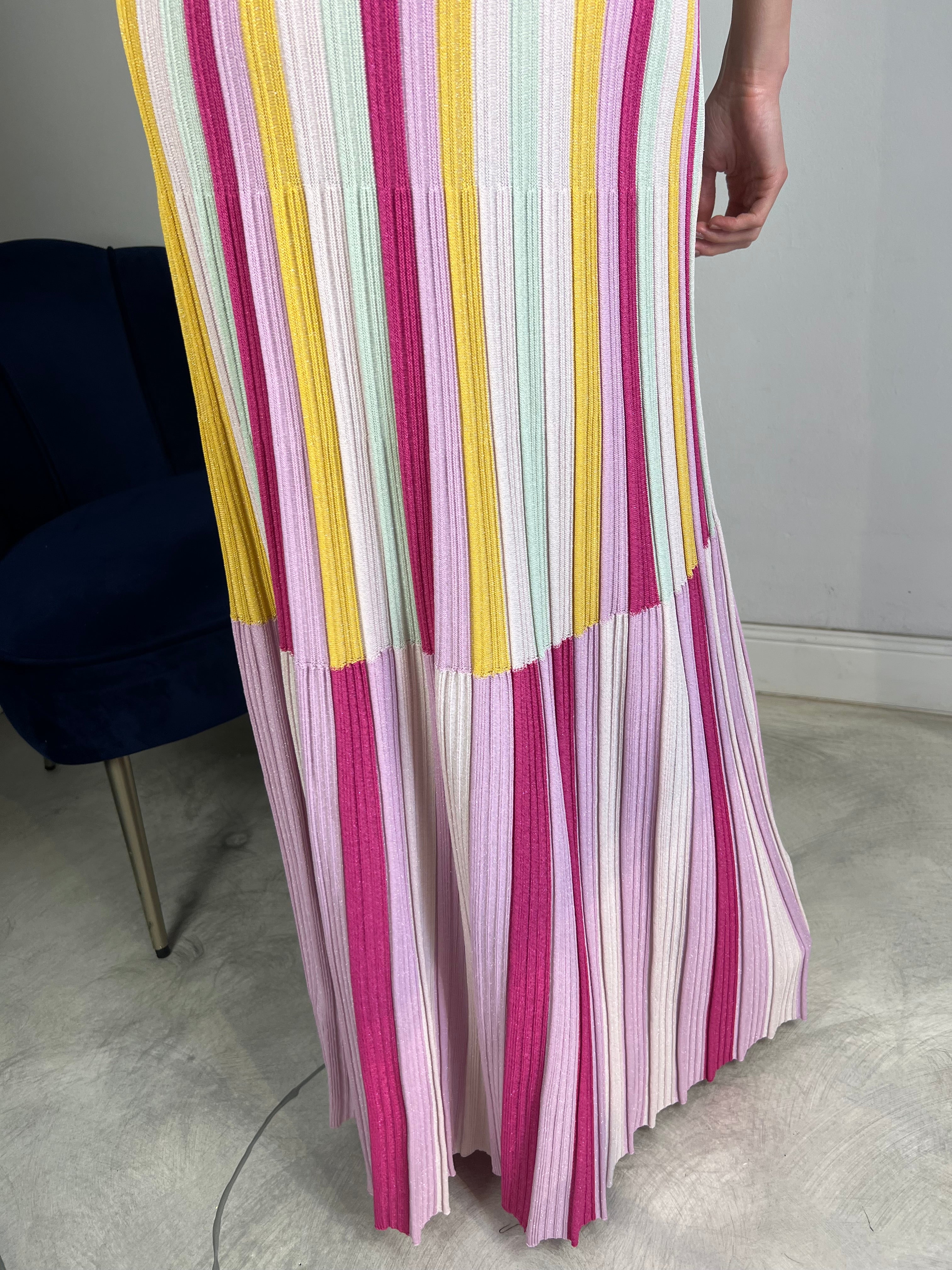 Abito lungo multicolor