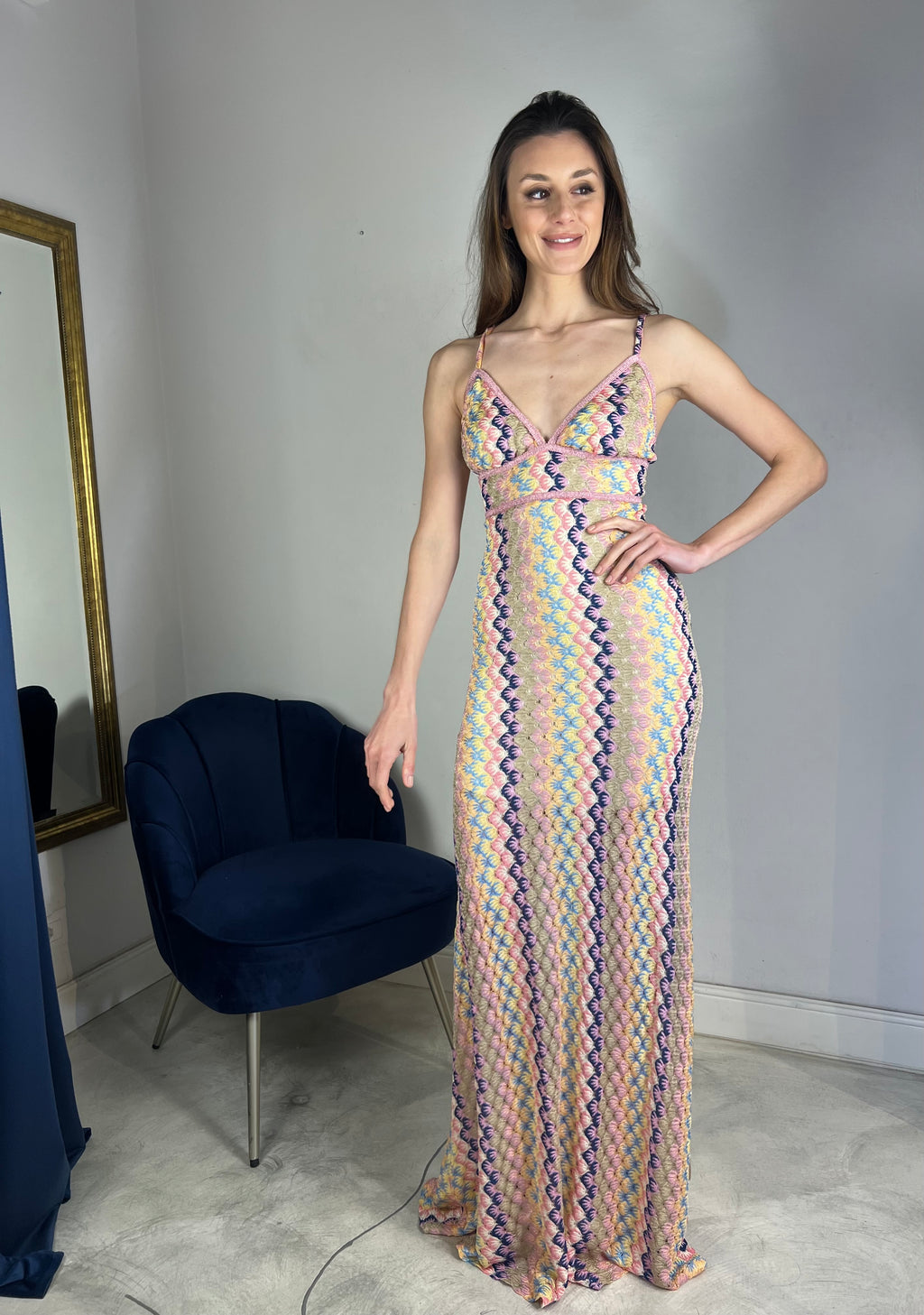 Slip dress multicolor