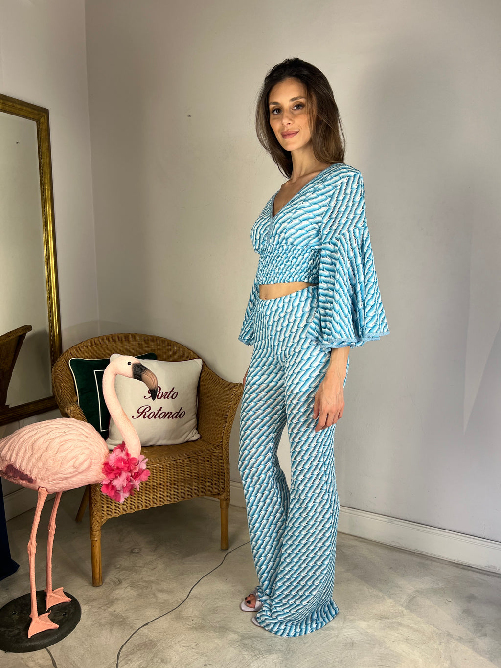 Completo coordinato top e pantalone