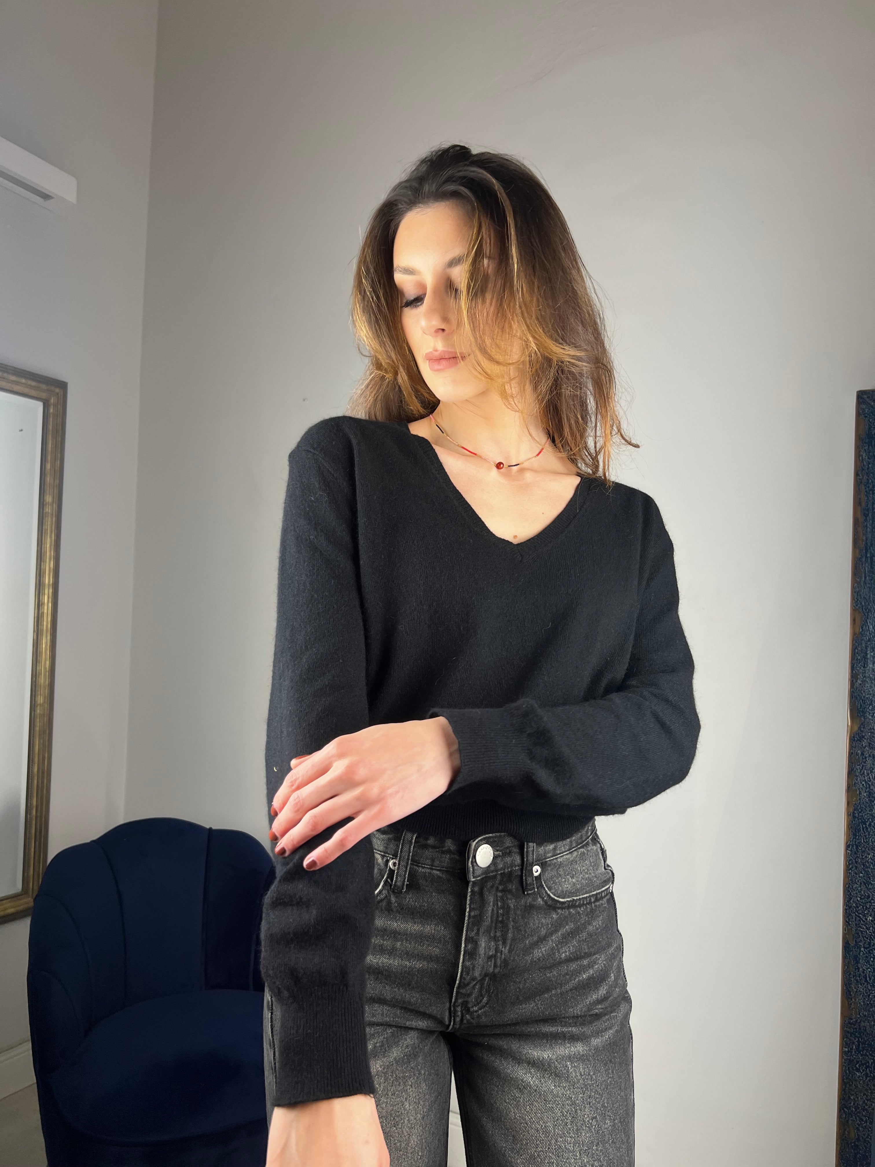 Maglia collo a V