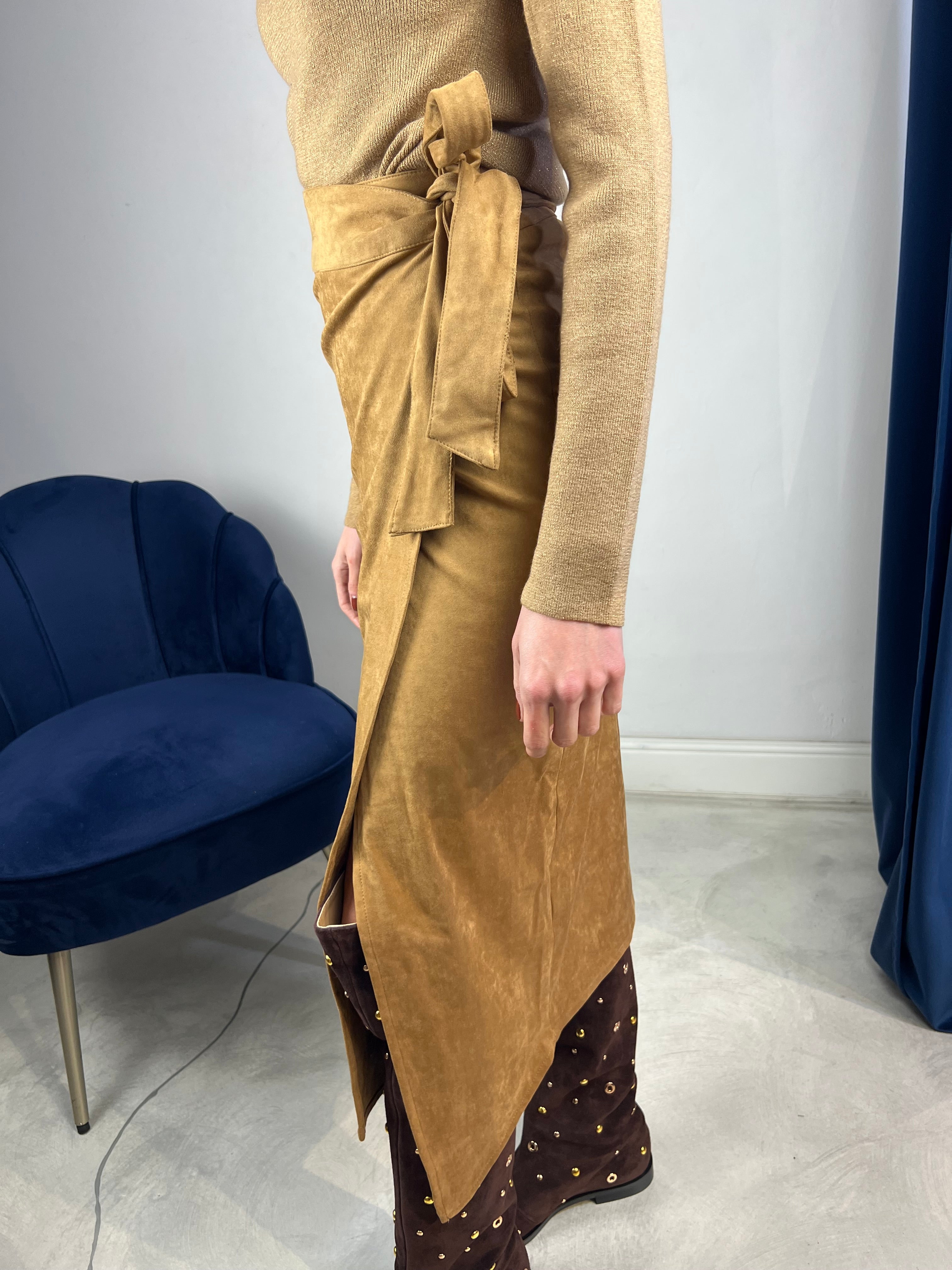 Gonna effetto camoscio